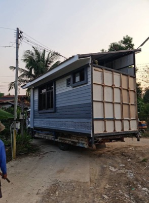ขนส่งบ้านน็อคดาวน์ถึงหน้างาน